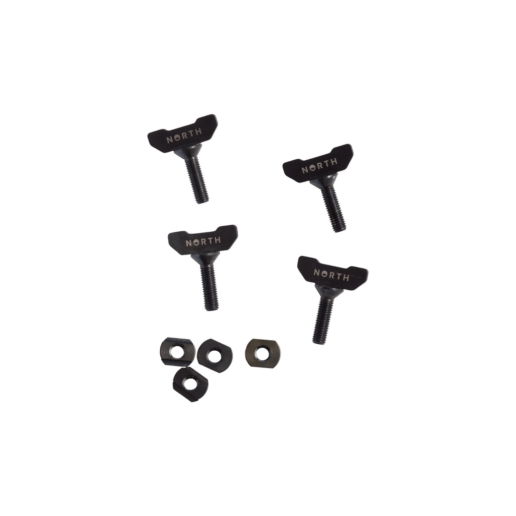 Jeu de vis NORTH pour le montage de Foil (Visses manuelle + Nuts) (4pcs)