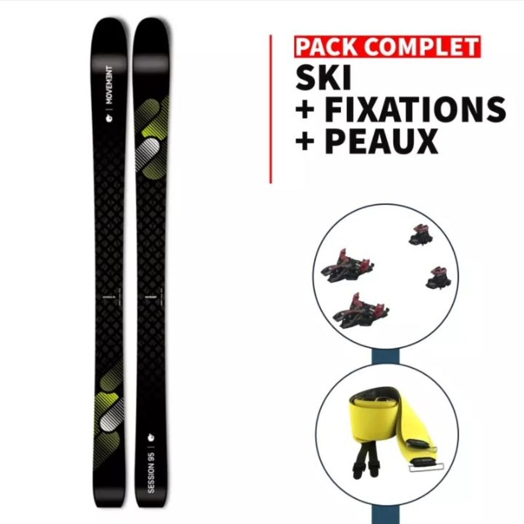 Pack Rando MOVEMENT Session 95 + Marker Alpinist 10 + Peaux Pomoca Climb 2.0